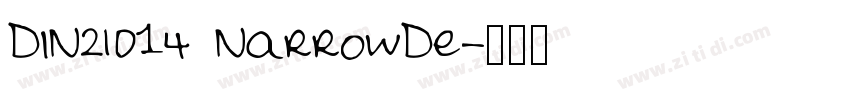 DIN2014 NarrowDe字体转换